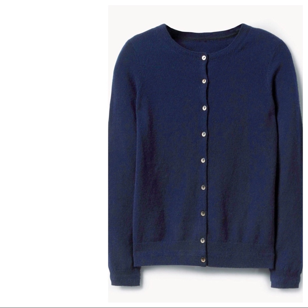 Boden Navy Cashmere Cardigan M